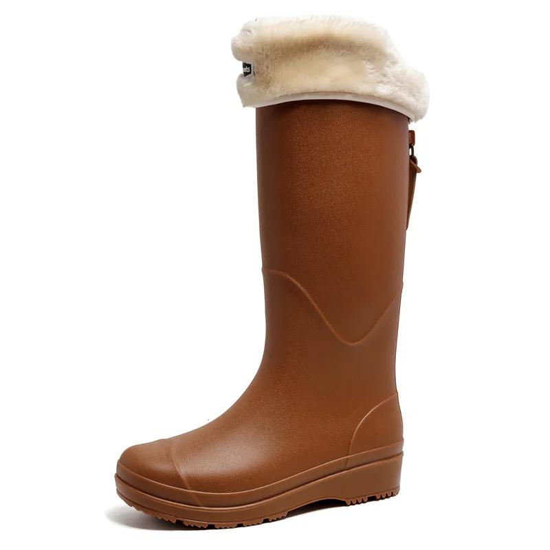 Fashion 2024 New Rain Boots High-top Same Style for Men Women Waterproof Shoes Long Boots Rubber Shoes Lightweight Non-slip Overshoes