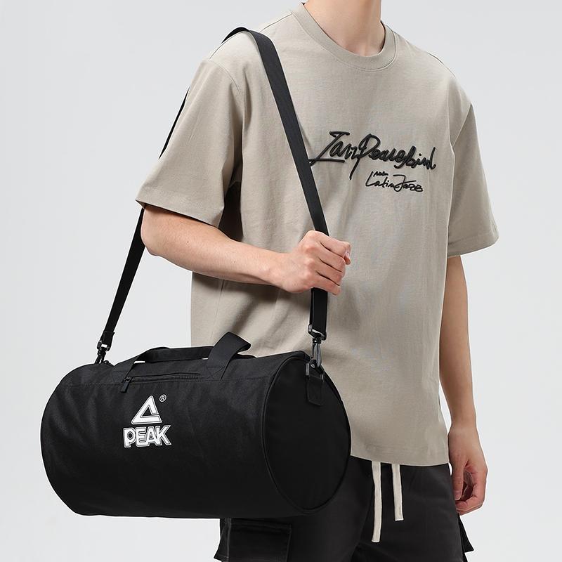 Peak Sports Training Logo Large Capacity Travel Bag Basketball PVC Fitness Bag Unisex bags Black YH54202
