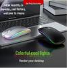 Dual-Mode Ultra-Thin Rechargeable Bluetooth Silent Mouse with Luminous Feature for Office and Tablet Use