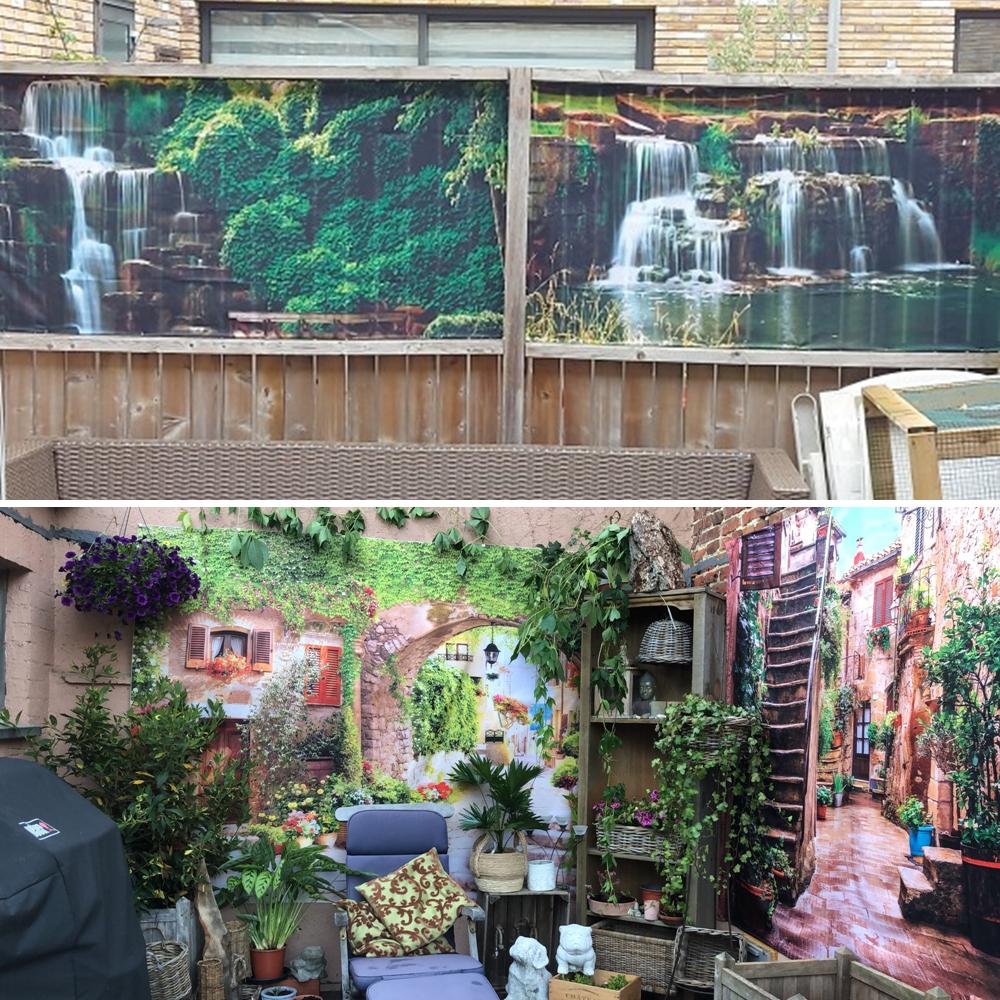 Chinese Style Flower Branch Landscape Shower Curtain 3D Printing Sunflower Bathroom Accessories Sets Waterproof Polyester Screen