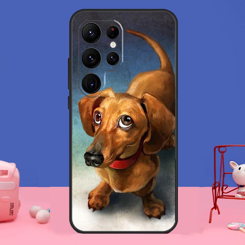 Dachshund Dog Case For Samsung Galaxy S24 Ultra S23 S22 S21 S20 FE Note 20 S8 S9 S10 Note 10 Plus Cover