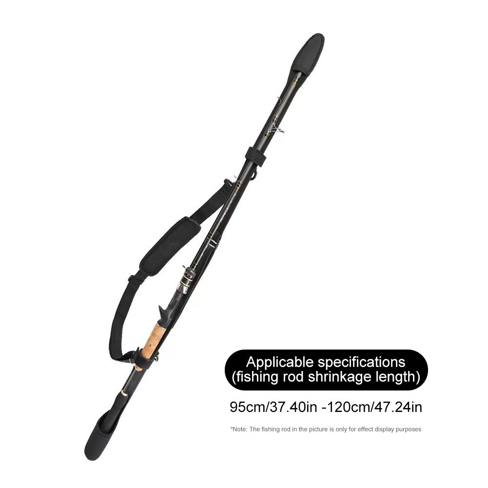 Fishing Rod Carry Strap Adjustable Fishing Rod Storage Bag Portable Wear-resistant Fastener Tie for Outdoor Fishing