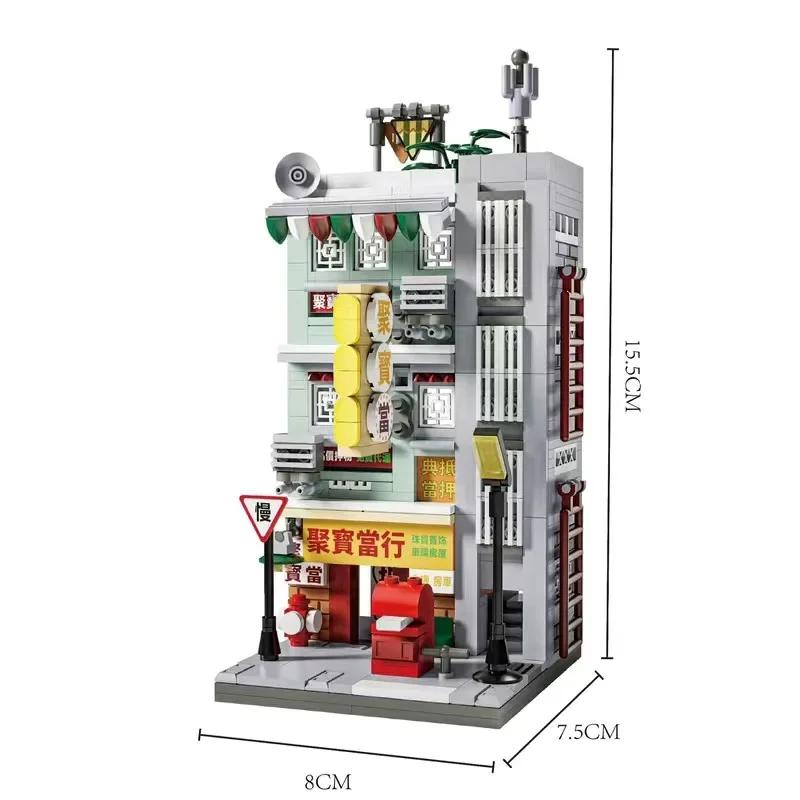 TOYLINX Гонконгский стиль Ретро Мини Городской Уличный Вид Дома Конструктор Блоки Настольные Украшения Сборка Кирпичик Игрушка Дети