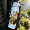 1PC Fox Floral Autumn Scene Print 750ml Color Plastic Sports Water Bottle Leakproof Flip Straw Lid Suitable for Sports Office Home Use