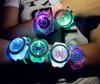 Белые часы Geneva Rainbow LED,
