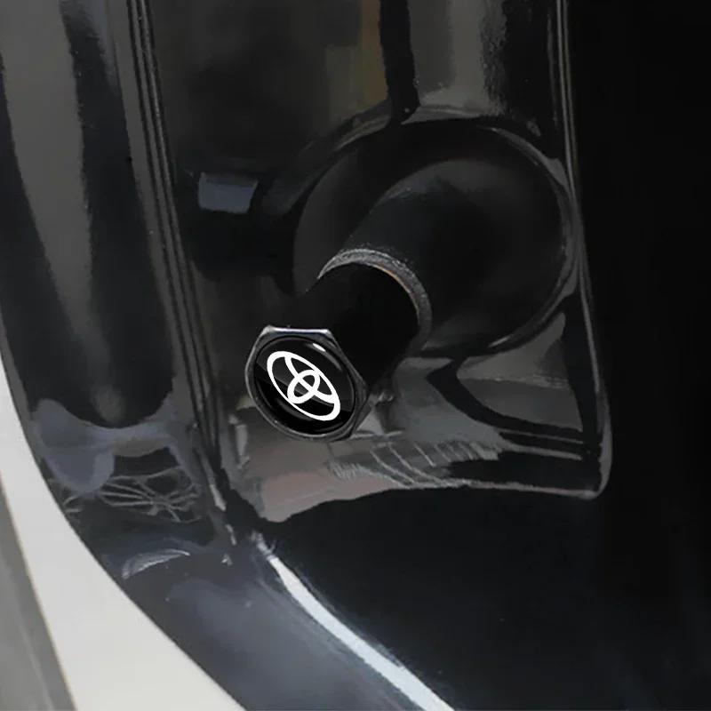 4 шт. Колпачки на ниппель автомобильного колеса Водонепроницаемые Автоаксессуары Товары Для Toyota Yaris Hilux Corolla Prius Avensis Эмблема Auris Rav4