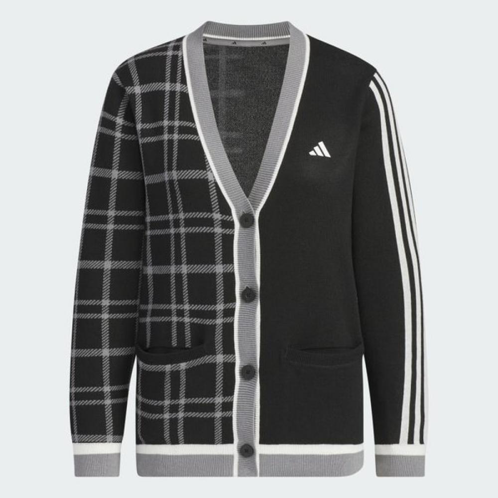 Adidas GolF 2024 F W Women GolF Pulley Fashion 3s Checked Cardigan Is4754