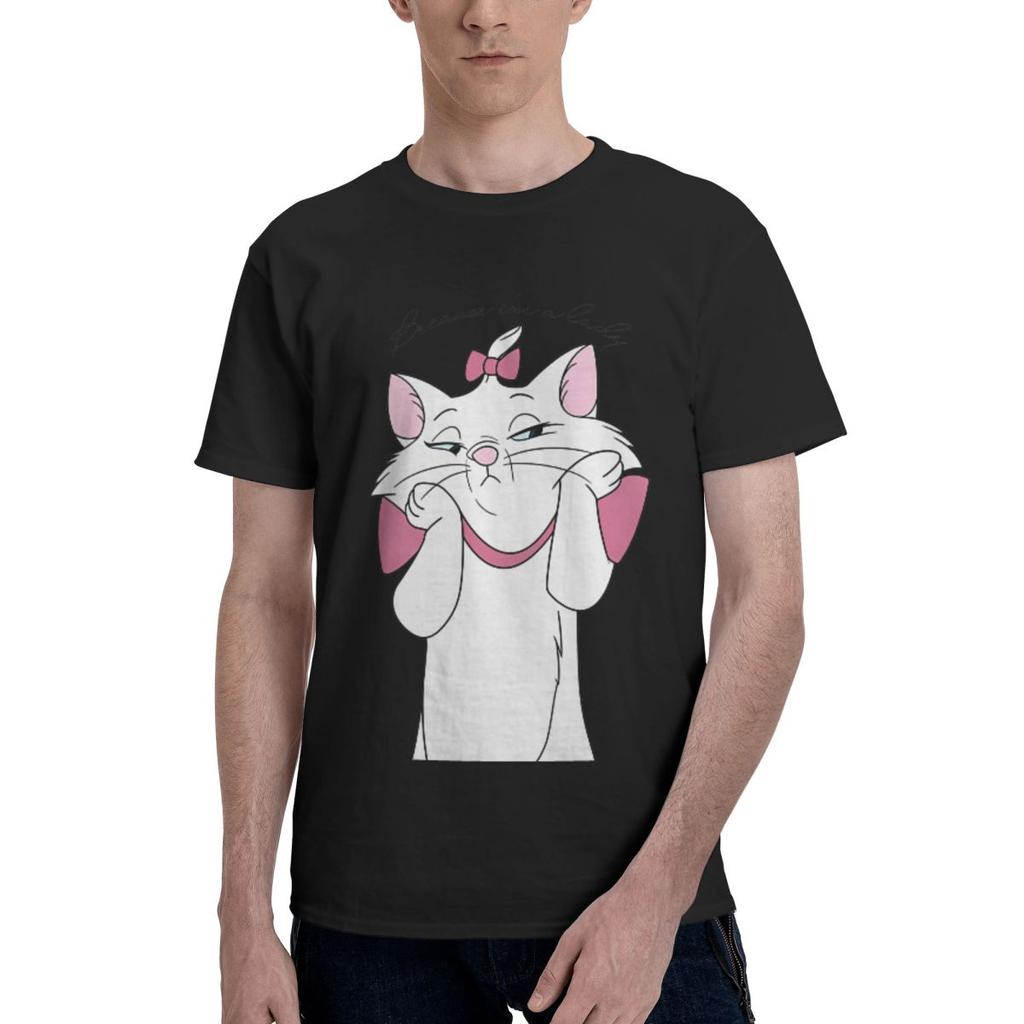The Aristocats Marie Cat T Shirt Hipster T-Shirts Short Sleeves Aesthetic Tshirt Beach Cotton O-Neck Oversize Top Tees