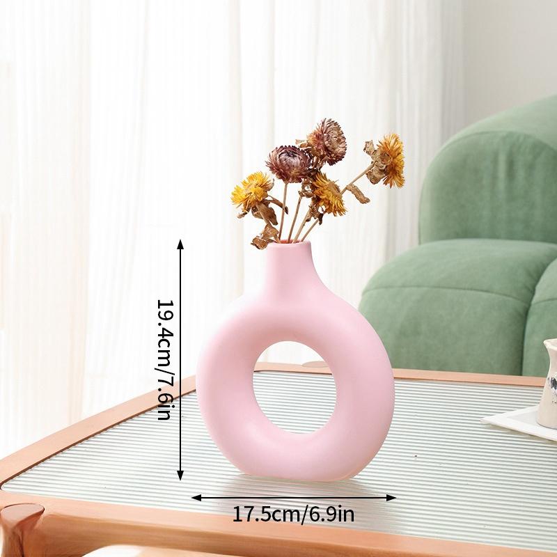 Пластиковая ваза Nordic White Creative Spiral Flower Vases Pamas Grass Pot Aesthetics Flower Arrangement Container Home Table Decor