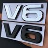 Наклейка на двигатель автомобиля Логотип V8 V6 - Большой Объем Боковая и Задняя Модификация Металлическая Наклейка