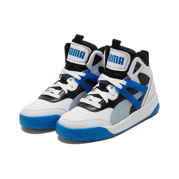 Puma Кожаные кроссовки Backcourt Retro с высоким верхом Унисекс кроссовки Белые Синие Черные 374139-10