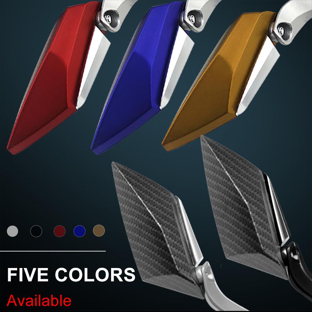 Зеркало для мотоцикла из углеродного волокна, красные зеркала заднего вида для скутера, 8 мм 10 мм, боковое зеркало для мотоцикла, скутера, уличного велосипеда