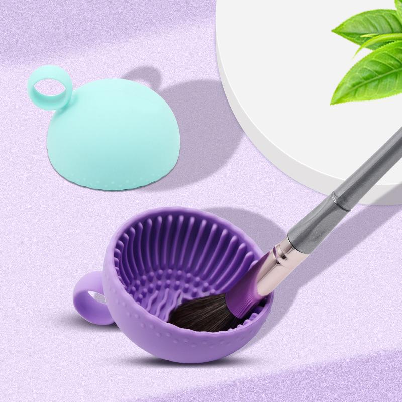 Силиконовый очиститель для кистей для макияжа, чаша для очистки пуховок, кистей для теней, коврик для мытья, инструменты для красоты, мягкая силиконовая коробка-скруббер