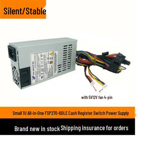Free Shipping Silent Fullhan 1U Small Power Supply FSP270-60LE for FLEX All-in-One POS Machine & NAS