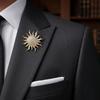 Металл Цинк Сплав Цинка Брошь Солнце Подсолнух Зажим для Воротника Костюма Уникальная Мужская Брошь Мужской Шарм
