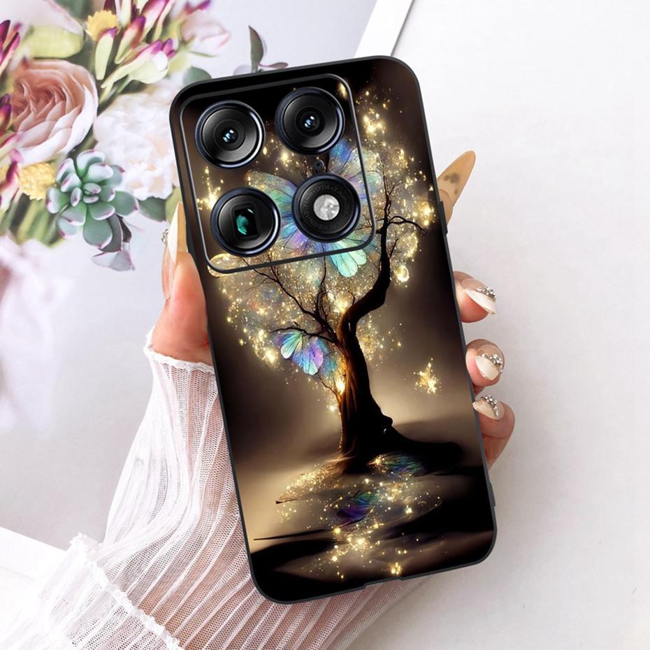 Модный Чехол с Буквой для Телефона Motorola Signature XT2603-2 Задняя Крышка для Motorola Signature 5G Мягкие Черные Силиконовые Чехлы