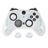 PlayVital Stellar Mecha Silicone Protective Cover for Xbox Elite Series Grip Protector with 2 Thumb Grip Caps and Mechanical White 2, Non-Slip