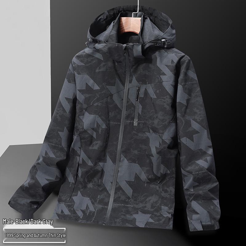 Ветрозащитная водонепроницаемая куртка для альпинизма для пар на открытом воздухе 2025