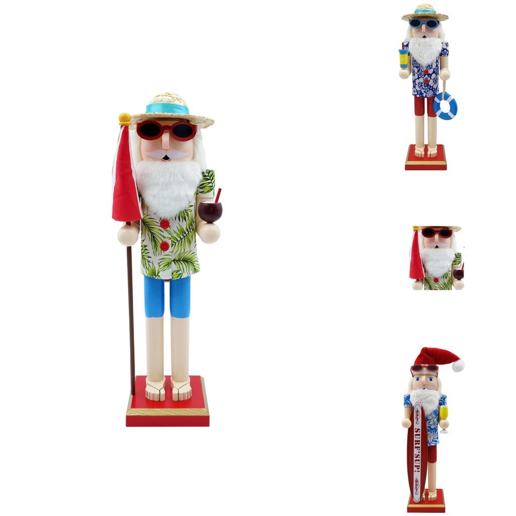 Unique Hawaiian Wooden Nutcracker Santa For Gift Giving And Home Dcor Enhancements