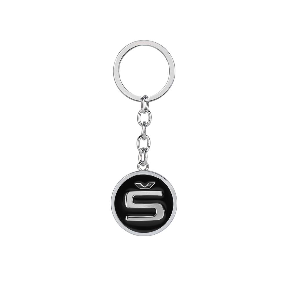 SIIY1 Metal Car Logo Keyring Keychain Badge Auto Key Holder Decoration Accessories For Skoda Kodiaq Octavia Enyaq Kamiq Scala Rapid A5