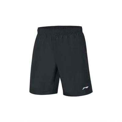 Li Ning Training Series однотонный дышащий принт с логотипом Five Point Sports Shorts мужские шорты черного цвета AAPT551-1