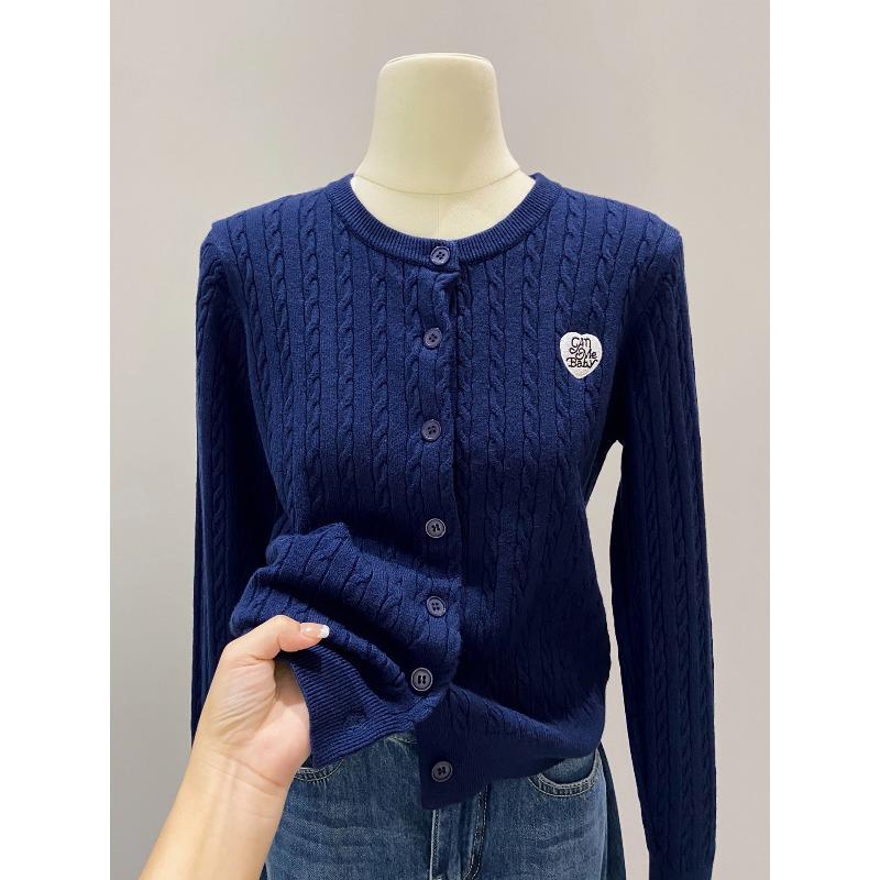 Вязаный кардиган с текстурой «косичка», женский однобортный топ, весенне-осенний, повседневный, омолаживающий, с длинным рукавом, мягкий, восковой свитер