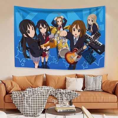 Японский аниме-гобелен на стену Kawaii New K-ON! Мультфильм Домашнее украшение Эстетика Спальня Общежитие Фон