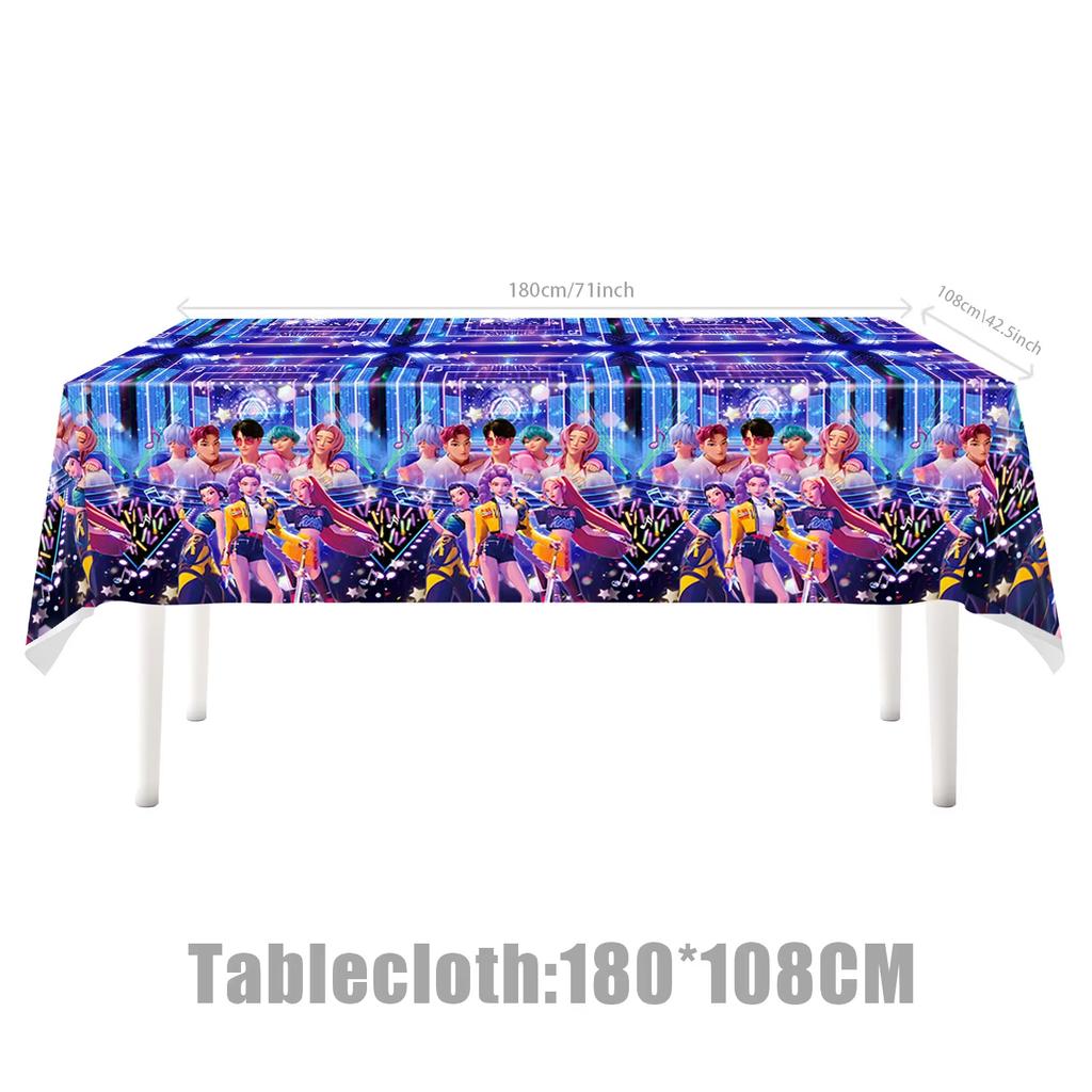 Demon Hunting Team Disposable Tableware Tablecloth Gift Bag Birthday Party Decoration Supply Classroom Reward Prize Fun Toy Gift