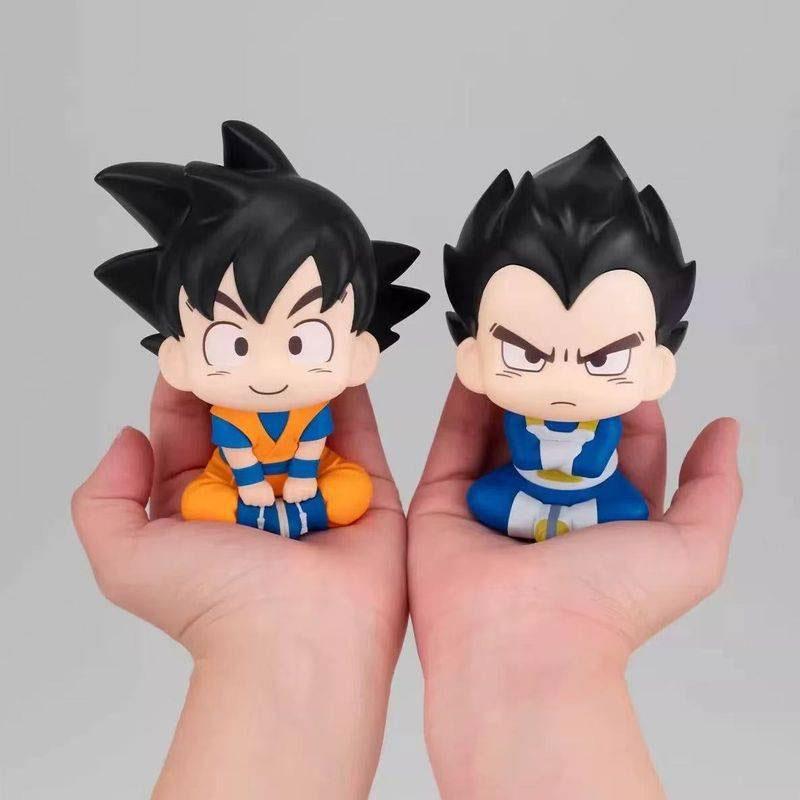 2 шт. Аниме Dragon Ball Z Look Up Гоку Веджета Фигурка Действия Кукла Статуэтка Q Версия Каваи ПВХ Модель Статуя Коллекция Подарок Игрушка
