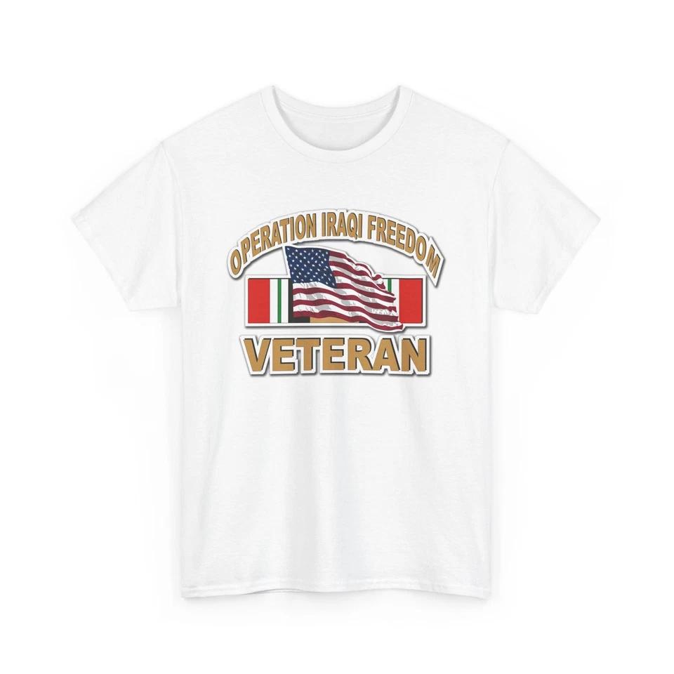 Operation Iraqi Freedom Veteran Graphic T Shirt Unisex Heavy Cotton Tee
