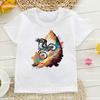 Riding The Mountain Trails, Bicycle Print,Boys' T-Shirt Fashion Trendy Boys Clothes Summer Toddler Tshirt White O-Neck Shirt Top