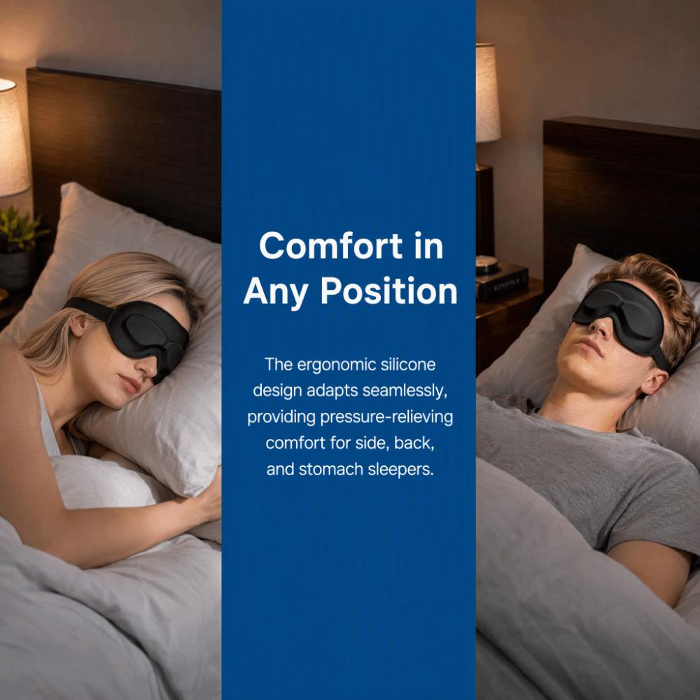 Comfortable Dry Eye Sleep Mask Moisturizing Silicone Eyeshade 3D Stereoscopic Eyeshade Sleep