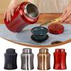 Large Capacity Tea Tin Threaded Port Sealed Tea Can Portable Tea Jar  for Home&Travel