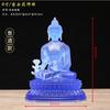 Coloured Glaze Medicine Buddha Buddha Statue Ornament, Light Buddha Buddha Home Worship, Buddha Hall Decoration
