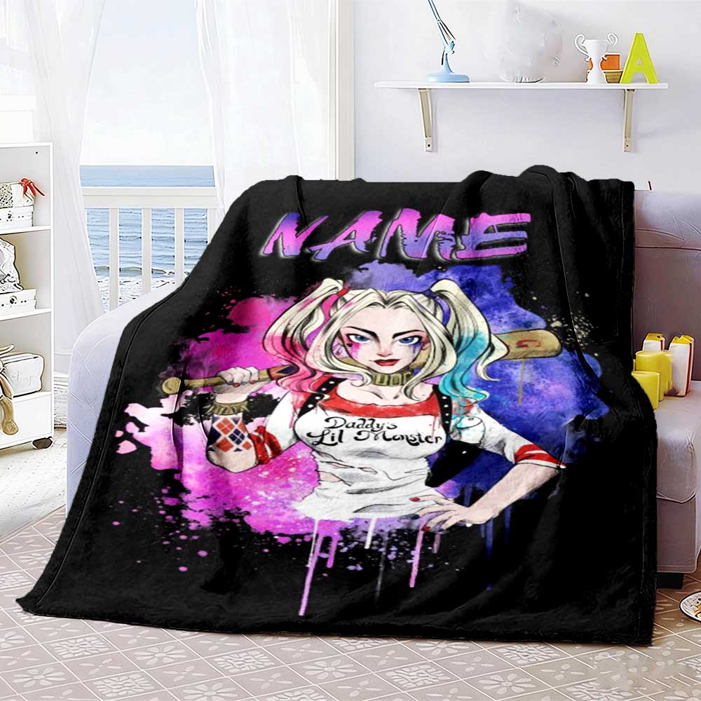 Warner (11) Personalized Name Blanket Multi-purpose Customizable Blanket Comfortable Perfect for Bed Office Seaside Office Chair
