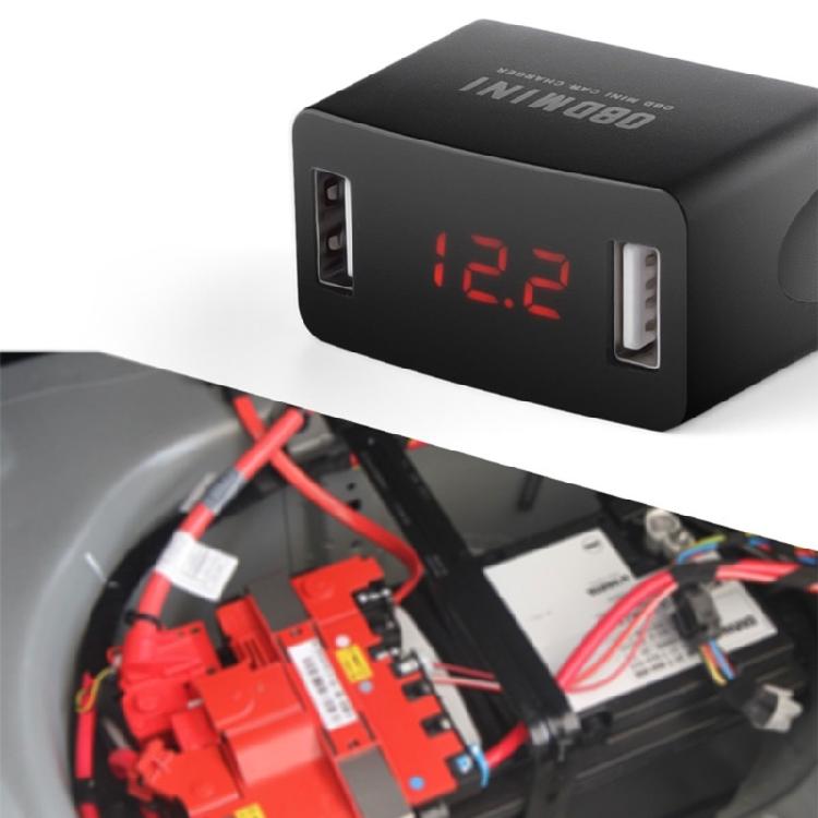 Автомобильное зарядное устройство OBD с двумя портами, адаптер для зарядки телефона, OBD2 разветвитель 12В 24В