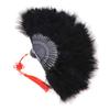 Feather Fan Hand Fan Chinese Style Adult Cheongsam Walk Show Nostalgia Fan Portable Folding Fan Square Dance Performance Props Summer