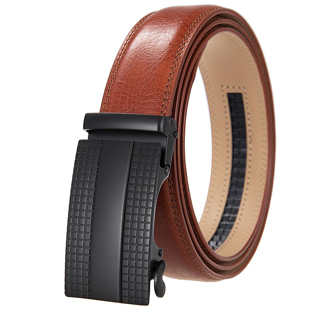 1 шт. Модный деловой ремень, ремень для мужчин, двухслойный ремень, ремень с автоматической пряжкой Ly36-35653-1