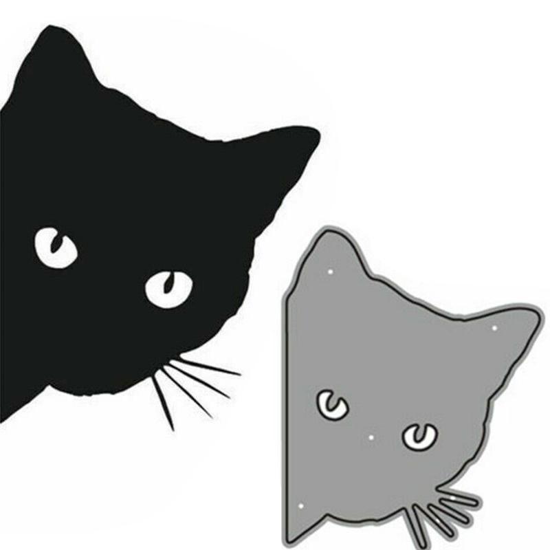 Cat Dies Трафареты Изготовление открыток Бумага DIY Craft Metal Cutting