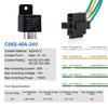 Ehdis Car Truck Relay Socket Harness Kit 5 Pin 5 Wired 24V 40 Amp