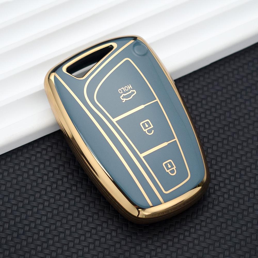 TPU Car Key Case Cover for Hyundai Grand Santa Fe 3 DM Ix45 Ix35 Genesis DH Grandeur Azera HG Equus 2013 - 2016 Accessories