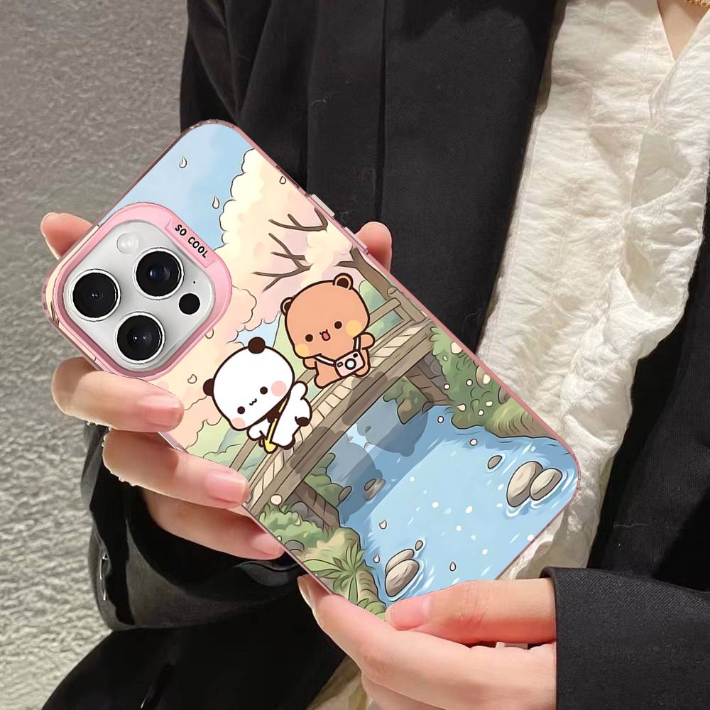 Милый Чехол для Телефона Bubu Dudu Для IPhone 17 16 15 14 11 12 13 Pro Max Pro Plus Цветной Серебристый Чехол