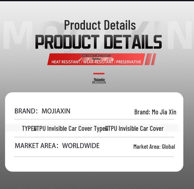 TPU Car Paint Protection Film - Transparent, Hydrophobic, Stain Resistant, Snow-Ready Full Car Cover