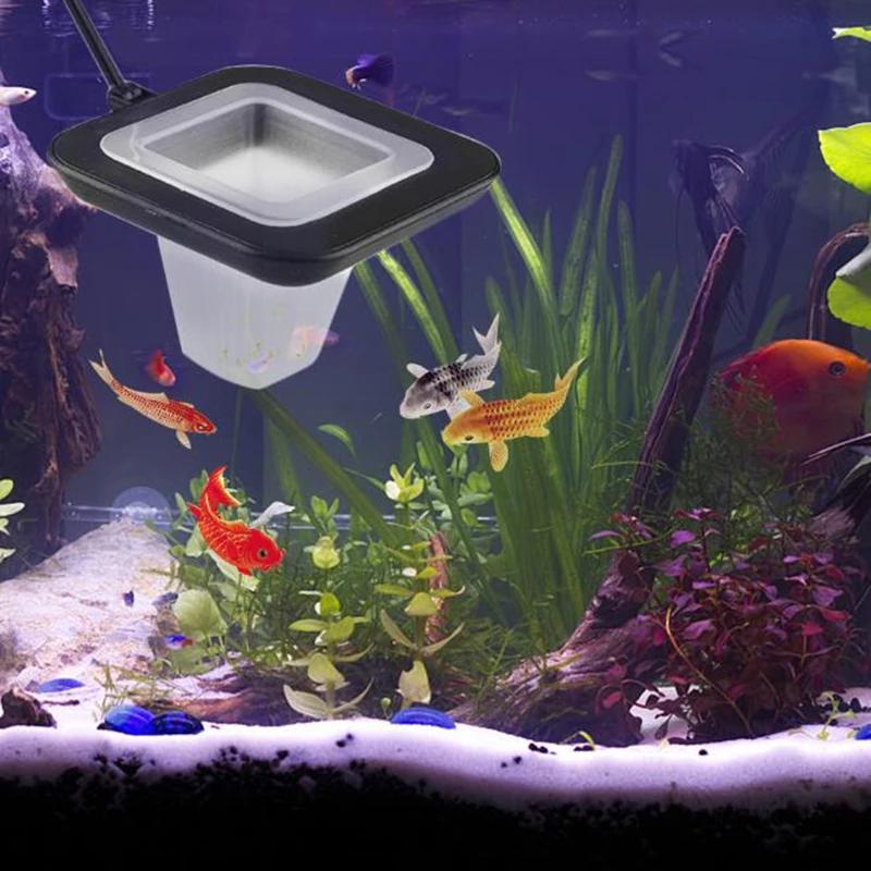 1pc Plastic Feeder Set With Suction Cup For Aquarium Red Worm Feeding Fish Tank Cone Live Food Tapered Hopper Basket Supplies