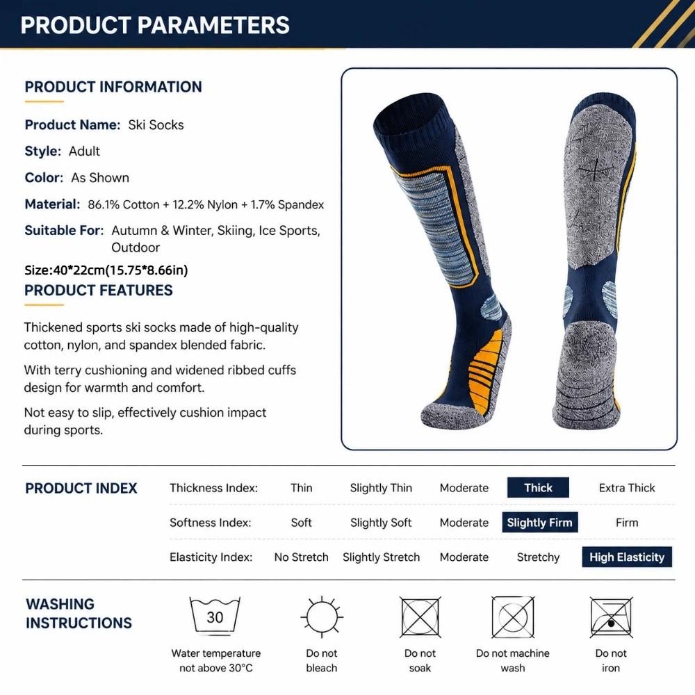 Warm Thermal Socks Thickened Snowboard Stockings Fashion Compression Socks for Winter Sports
