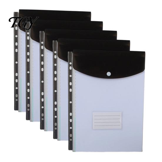 Transparent Mesh Pouch 11 Hole Expanding File Pockets, Reusable PP Document Sleeves, Waterproof Case Organizer Bag for Home Office And School