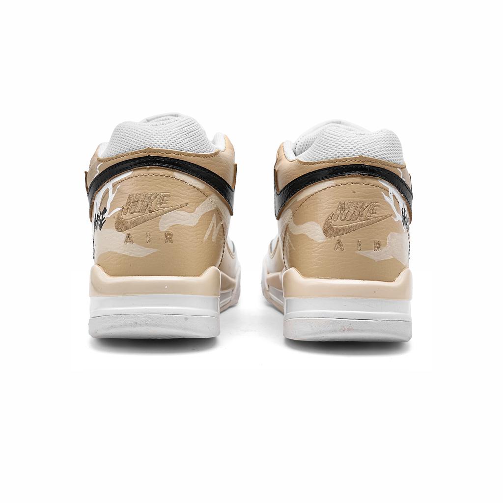 Nike Flight Legacy Pegasus Кожаные Устойчивые к истиранию Средние Винтажные Баскетбольные Кроссовки Мужские Кремовый BQ4212-101(Команда1068-)