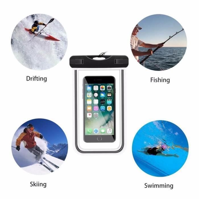 Housse Etui Etanche pour iPhone 17 Pro Max 17e 16e 16 Pro 15 14 13 12 XS X XR - Pochette Waterproof