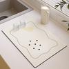 Маленький свежий коврик на столешницу, грязеотталкивающий, термостойкий, теплоизоляционная подкладка, водопоглощающий, быстросохнущий, противоскользящий коврик