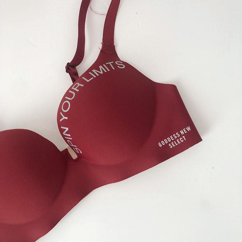 Женская Мода Комфортный Дышащий Бесшовный Мягкий Бюстгальтер Пуш-ап Однотонное Нижнее Белье Сексуальное Кружевное Белье EMA